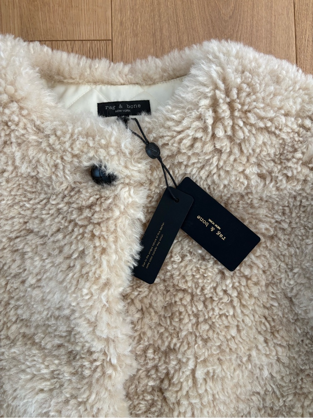 Rag & bone Ivory Cory Faux Shearling Coat - Picture 3 of 6